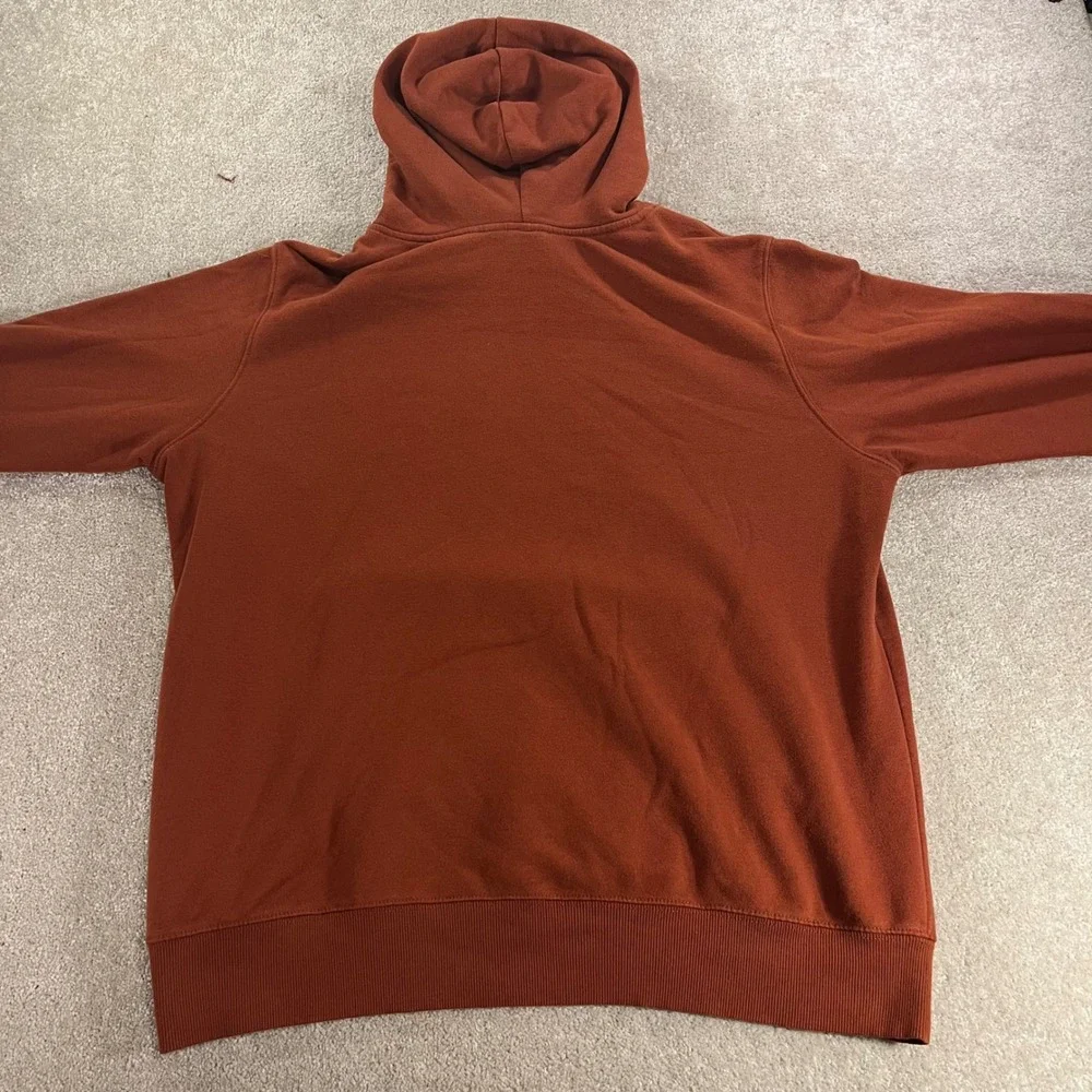 The North Face Hoodie Mens XL Rust Orange Graphic Logo Pullover